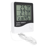 Digital Display Clock/Humidity Weather Station with Outdoor Sensor Thermometer Hygrometer Humidity Temperature 102*93*22mm