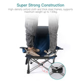 2in 1 Folding Picnics Camping Chair Portable Adjustable Reclining Lounge Chair Fishing Chair with Removable Footrest Beach Chair