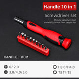 10 In 1 Multi-function Screwdriver Bit Set, Slotted Cross, Hexagon Socket, Disassemble Screw Sets, Household Repair Hand Tools