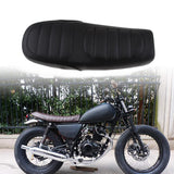 63cm Motorcycle Cafe Racer Vintage Seat Flat Brat Saddle Cushion Black
