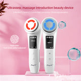 5 in 1 Electric EMS Microcurrent LED Photon Light Therapy Heated Face Massager Skin Rejuvenation Facial Lifting Removal Wrinkle