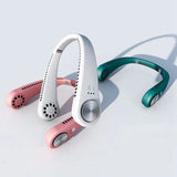 Mini Hand Free Neck Fan,Wearable USB Portable Lazy Neckband Hanging Sport Halter Fan Air Cooler for Outdoor Travel