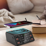 USB Multi-Port Charger 4-Way Super Fast Charge 15W Wireless Charge Desktop Charger 8-Port Fast Charge EU Plug