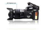 2021 Digital Camera POLO D7200 33Million Pixel Auto Focus Professional SLR Video Camera 24X Optical Zoom with Three Lens
