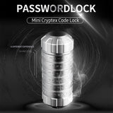 Mini Cryptex Code Lock Valentine's Day Delicate Interesting Romantic Birthday Gifts Escape Chamber Props Silver