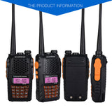 Baofeng UV-6R Orange Keyboard 7W Walkie Talkie UHF VHF Dual Band Walky Talky FM 128CH VOX Ham UV6R For Hunting Radio
