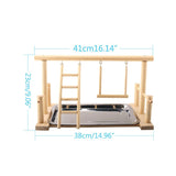 Parrot Standing Training Frame Bird Playground with Food Tray Pet Supplies
