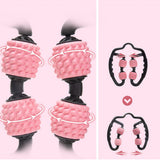 Body Massager Roller 4 Wheels 360° Massage Leg Arm Muscle Relaxation Massager Ring Clamp Body Shaping Fitness Massage Stick