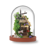 Cutebee DIY House Wooden Doll Houses Miniature Dollhouse Furniture Kit with LED Toys for Children Christmas Gift  Mini House