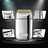 VGR barber metal beard hair electric shaver for men rechargeable electric razor bald head shaving machine finishing tool fade