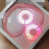 Portable USB Mini Fan Neck Fan Rechargeable Small Portable Sports Fan Aromatherapy Light USB Desk Hand Air Conditioner Cooler