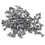 100Pcs Stainless Steel Flat Head Phillips Self-Tapping Screw 12X3mm Silver &amp; 20Pcs 51Mm Flat Corner Right 90º Angle Bracket Repa