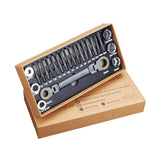 Multifunction Ratcheting Socket Wrench Set Box End Wrench Metric With Adapter Socket Screwdriver Bit Plumb Pipe Auto Repair Tool