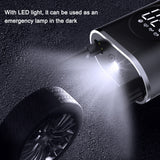 Mini Car Air Pump 150PSI Cordless Air Compressor Portable Electric Tire Inflator w LED Light Auto-Off for Car Bike Tires Balls