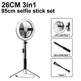 LED Selfie Makeup mirror Ring Light profissional USB Ring Lamp Photography Photo with Phone Holder 1.5M tripod stand for Makeup