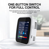 5 in 1 Air Quality Monitor USB Rechargeable Digital CO2 HCHO TVOC Temperature Humidity Tester NDIR Carbon Dioxide Meter