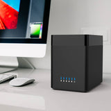 5 Bay HDD Docking Station, USB3.0 High Speed Transfer, 3.5", HDD Storage Box with Magnetic Technology 12V Adapter