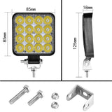 Aeobey 12pcs/Lot Waterproof 16LED 48w Led Work Light Bar Square Spotlight Offroad Truck LED 4X4 4WD SUV ATV Car Light 12v 24v