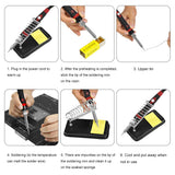 60W 110V/220V Electric Digital Display Electric Soldering Iron Station  Temperature Welder Portable Heater Welding Tips Tools