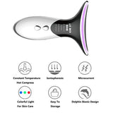 LED Facial Neck Massager Photon Therapy Face Neck Wrinkle Removal Vibration Face Skin Lifting Tightening Massager Skin care tool