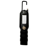 USB Rechargeable LED Flashlight Work Light Lamp LEDs Torch Support Stand Swivel Hook for Camping Workshop Car Repair