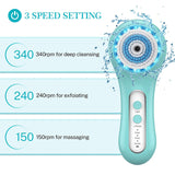Mini Electric Face Massager Cleaner Brush Ultrasonic Skin Care Scrubber Deep Exfoliating Facial Cleansing Brush Waterproof Brush