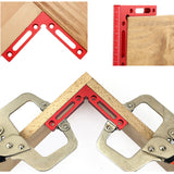 90 Degree Positioning Square Right Angle Clamp Aluminum L Block with Scale Woodworking Clamp Tool for Picture Frame Box Drawer