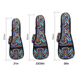New Hot 26 Inch Double Strap Hand Folk Ukulele Carry Bag Blue-Graffiti &amp; Tenor Acoustic 26 Inch Ukulele 4 Strings Guitar