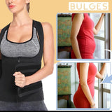 Good Healthy 2-in-1 Bust Lifter & Waist Shaper Adjustable Hook-and-loop Zipper Closure Women Shapewear