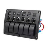 3  Gang 12V/24V  Marine Rocker Switch Panel Breaker Waterproof