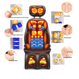 Electric Shiatsu Massage Chair Household Automatic Body Massager Cushion Multi-function Kneading Neck Shoulder Back Pain Relief