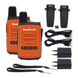 2PCS HamGeek Mini9300 8W 16CH Mini Walkie Talkie 1-10KM VHF UHF Transceiver For Hotel Factory