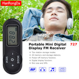 HRD-727 DSP FM Radio Portable Mini Design ABS Retro Digital Display Radio Portable 1.1inch LCD Display DSP FM Radio with Earbuds