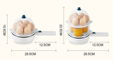 220V Household Electric Egg Steamer 2 Layers Steaming Cooking Machine Non-stick Mini Frying Pan Multi Cooker Egg Boiler