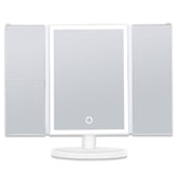 Lighting Vanity Mirror with 38LEDs, 1X 2X 3X Magnification, Contact Control, Portable Cosmetic Lighted Makeup Mirror