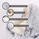 New Warm Dog Bed Cat Mat Round Plush House Sofa Soft Sleeping Pet Basket For Dogs Cats Nest 2 In 1 Pet Bed Pet Cushion Supplies