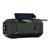 Protable Solar Hand Crank Radio Flashlight BT FM/AM Radio IPX5 Emergency Flashlight Bluetooth Speaker Dynamo 5000mAh Power Bank