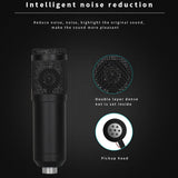 BM800 Condenser Microphone V8 Sound Card Mixer Live Broadcast Recording Set Mic Phone K Song Computer Karaoke Sing