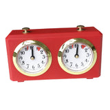 Classic Tournament Chess Clock Accurate Wind-Up Mechanical Multi Chess Board Games Clock Accessory No Battery, Red