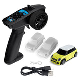 Turbo Racing RTR 1/76 2.4G 2WD Fully Proportional Control Mini RC Car LED Light Vehicles Model Kids Children Toys Model Gift