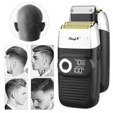 Professional Barber Hair Clipper Men Rechargeable Electric Shaver Beard Nose Ear Trimmer Removal Blad Head Shaving Razor Machine