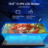 BOSTO 16HD Pro Portable 15.6 Inch H-IPS LCD Graphics Drawing Tablet Display Digital Art Drawing Pad 8192 Pressure Level