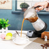 Coffee Kettle 3-6 Cups 480W Electric Espresso Moka Pot Detachable Kitchen Stovetop Coffee Maker Large Capacity 150/300ml