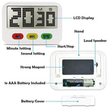 Kitchen Timer, Magnetic Timer Kitchen Alarm Clock with Big Digits, Loud Alarm, Digital Timer for Cooking Sports Games