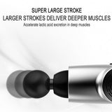 2020 New Fascia Gun Muscle Relaxer Electric Shock Grab  Massage Gun Fitness Rod Deep Vibrator 3 Files 4 Head Eu plug