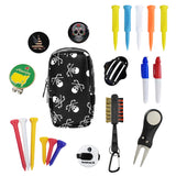 1Set Golf Course Supplies Golf Cleaning Brush Golf Cap Clip Tee Green Fork Golf Ball Bag Outdoor Golf Accessories Golfer Gift