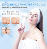 4 Sunction Pores Blackhead Remover Vacuum Deep Cleansing Machine LCD Display Electric Facial Clean Brush Acne Pimple Removal