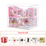 Big Doll House Furniture Miniature Building Kits Diy Dollhouse Kit Roombox Villa Garden Wood Houses Toy For Children Adult Gifts