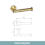 Bathroom Accessories Towel Robe Hook Towel Ring Bar Hanger Toilet Tissue Roll Paper Holder Bathroom Hardware Set Brushed Gold