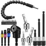 21 pcs Drill Bit Extension set Hex Shank Universal Joint Flexible Drill Extension Hex Shank Drill Nut Driver Bit Screwdriver Bit